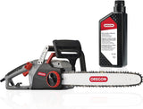 Oregon CS1500 18-Inch Corded Electric Chainsaw with 15 Amp Motor, PowerSharp Self-Sharpening System, Chain Brake and 120V Operation
