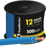 Southwire 500 12sol Blu THHN Wire, Model 11590758