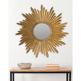 Antique Gold Sunburst Wall Mirror by Safavieh Josephine