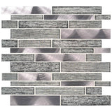 MSI Volcanic Luxe Glass and Metal Mosaic Tile, Interlocking Mesh-Mounted Design, 11.73 x 11.61 Inches, 8mm, 9.5 Sq. Ft. per Case