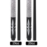 58-Inch Fiberglass and Graphite Composite Billiard Pool Cue Stick, Available in 18oz, 19oz, 20oz or 21oz Weights