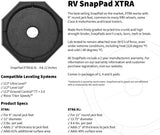 SnapPad Xtra Square 6 4-Pack, Permanently Attached RV Leveling Jack Pads for LCI 6 in. Square Landing Feet