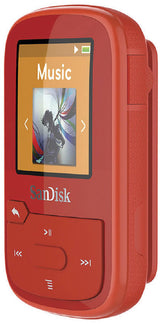 SanDisk Clip Sport Plus 16GB MP3 Player, SDMX28-016G-A46R, Red
