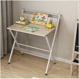 Space-Saving Folding Computer Desk with Storage Shelf, Multipurpose Home Office Work Table