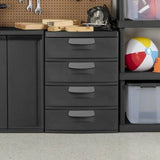 Sterilite Heavy-Duty Storage Cabinet with 4 Drawers, Gray