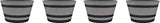 Southern Patio Resin Whiskey Barrel Planters, Birchwood Grey, Pack of 4, 15.5-Inch Decorative Outdoor Plant Containers