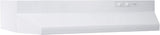 White 42-Inch Under-Cabinet Range Hood by Broan-NuTone, Featuring 2-Speed Exhaust, Light, and 210 Max Blower CFM