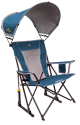 GCI Outdoor Comfort Pro Rocker Chair with Sunshade, Blue