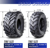 Road Guider Set of 4 ATV/UTV Tires with 6PR Rating and 20mm Deep Tread, 22 × 7-11 Front and 22 × 10-9 Rear, for Honda Recon 250 and Suzuki Ozark 250