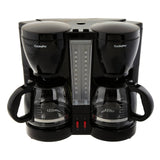 Cucinapro Double-Brew Coffee Station for Preparing Two Pots at Once