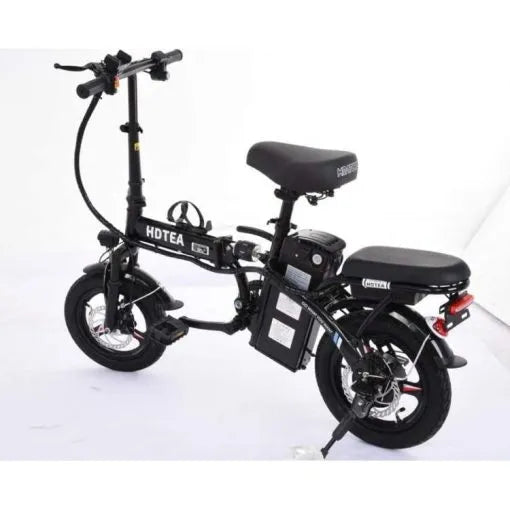 250W Folding Fat-Tire Electric Bike with Removable Battery for Adults and Teenagers, Black