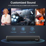 TV Soundbar with Built-In Subwoofers, Bluetooth 5.0, HDMI-ARC, Optical, AUX, Coaxial and USB Connectivity, Wired or Wireless Surround Sound with Remote