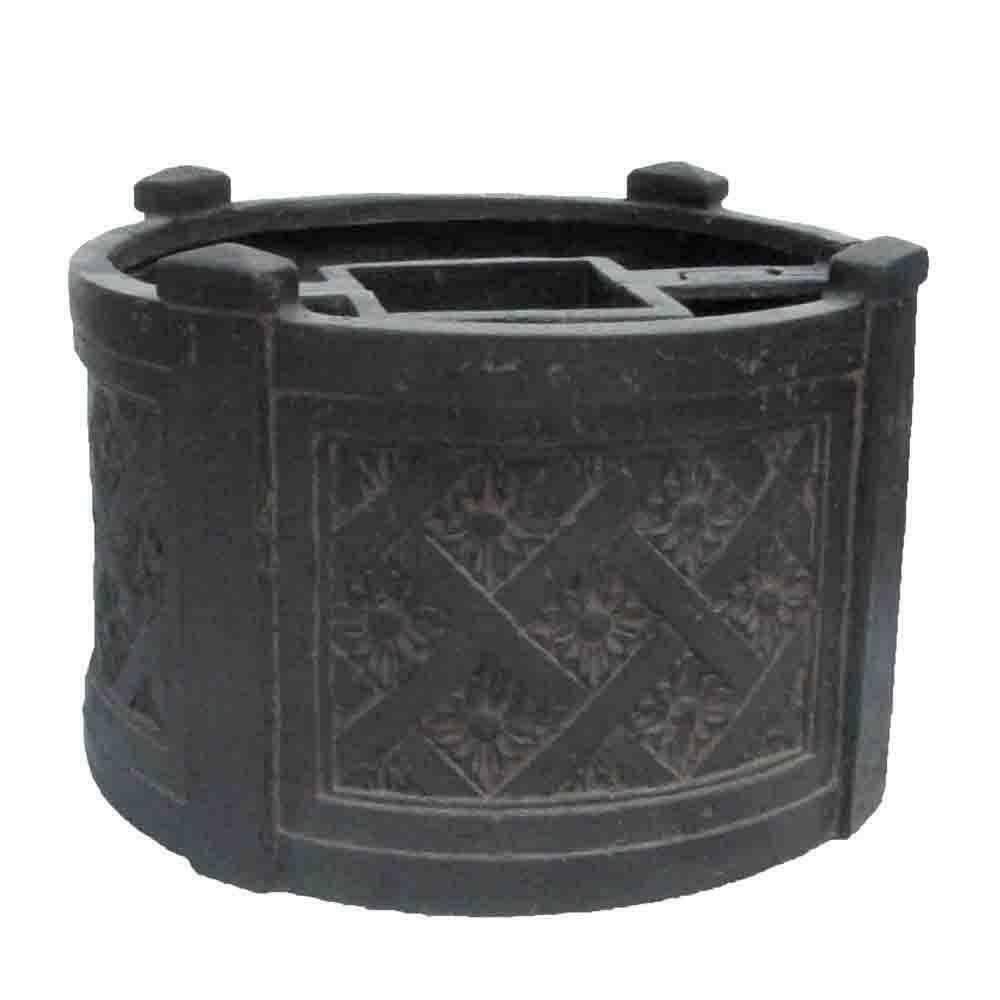 MPG 18-Inch Charcoal Cast Stone Mailbox Planter, PF6122AC