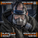MIRA SAFETY CM-6M CBRN Full-Face Gas Mask with Integrated Drinking System