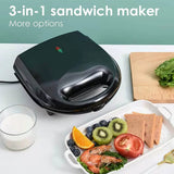 Multifunctional Breakfast Maker by Shinysix, Stainless Steel Electric Appliance for Bread, Waffles, Panini, Heating, and Steak