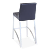 Contemporary Lynx Bar Stool by Zuri Furniture, Counter Height Design with Metal Base, Black