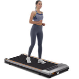 Naipo 2.5HP Walking Pad Treadmill for Home Use with LCD Display, Portable Wheels and 265 lb Maximum Capacity