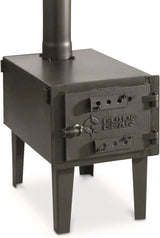 Portable Guide Gear Wood-Burning Stove with Chimney Pipe for Camping, Cooking, Hiking and Backpacking