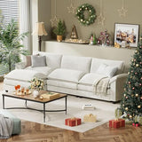 YESHOMY U-Shaped Modular Sectional Sofa in Grey Chenille, Featuring Supportive Soft Sponges, Removable Ottoman, and Sleeper Design