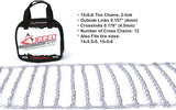 The ROP Shop Pair of 2 Link Tire Chains with Tensioners, 23×10.5×12, for Snow Blowers, Lawn and Garden Tractors, Mowers, Riders, UTVs, ATVs and Utility Vehicles