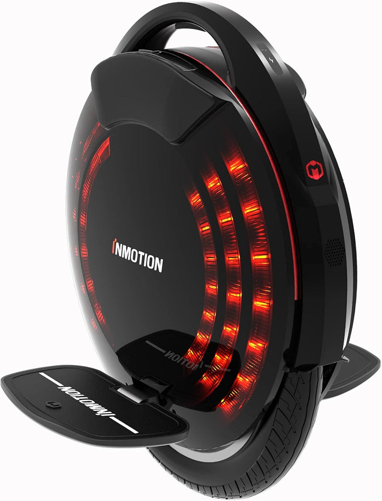 InMotion V8F Self-Balancing Electric Unicycle with 16-Inch Wheel, 21.8 mph Top Speed and 35 Miles Mileage, Featuring Atmosphere Lamp and Built-In Speaker, US Plug