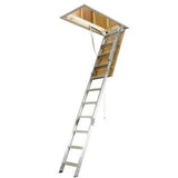 Werner Aluminum Attic Ladder for 8 ft. to 10 ft. Ceilings, 25 in. x 54 in., 375 lb. Capacity, AH2510B
