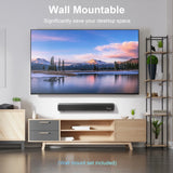 TV Soundbar with Built-In Subwoofers, Bluetooth 5.0, HDMI-ARC, Optical, AUX, Coaxial and USB Connectivity, Wired or Wireless Surround Sound with Remote