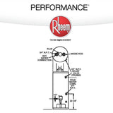 40-Gallon Tall Natural Gas Water Heater for Manufactured Housing, Rheem Performance Series with 34,000 BTU Input and 6-Year Warranty