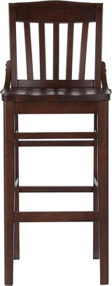 Flash Furniture HERCULES Series School House Barstool with Walnut Wood Back for Restaurants and Bars