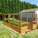 Outdoor Living Today Cedar Garden in a Box, 8 ft. x 16 ft., with Deer Fencing, RB816DFO