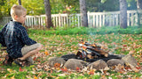 28-Inch Round Steel Fire Pit Grate by Walden, Heavy-Duty Above-Ground Support for Outdoor Firepits