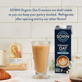 SOWN Organic Oat Creamer, Unsweetened Barista-Style Plant-Based Milk, 32 oz Pack of 6