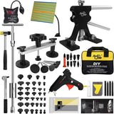 Super PDR Paintless Dent Repair Kit with Double Pole Bridge Dent Puller for Auto Body Removal, Black