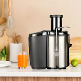 800W Electric Juicer with 3 Speeds, Whole Fruit & Vegetable Extractor in Stainless Steel