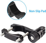 Black Aluminum Handlebar Mount for GoPro Hero 11-4, DJI Osmo Action, AKASO and Other Action Cameras