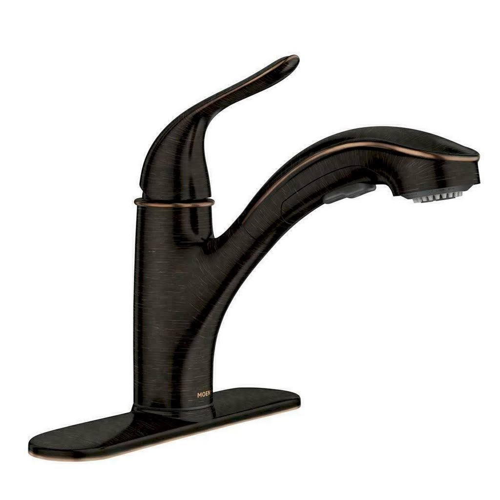 Moen Brecklyn Bronze Kitchen Faucet with Single Handle and Pull-Out Sprayer