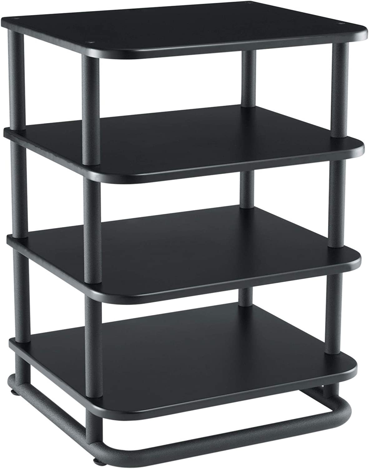 Sanus Heavy-Duty AV Media Stand with Built-In Cable Management, Adjustable Feet and 400lb Component Capacity; Includes All Hardware for a Simple 15-Minute Installation