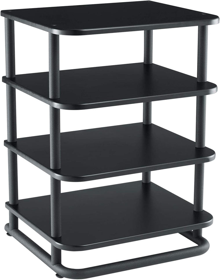 Sanus Heavy-Duty AV Media Stand with Built-In Cable Management, Adjustable Feet and 400lb Component Capacity; Includes All Hardware for a Simple 15-Minute Installation