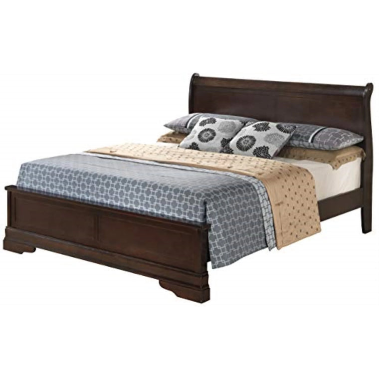 Glory Furniture Louis Phillipe Full-Size Panel Bed, Cappuccino Finish
