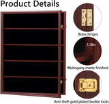 Black 35-Card Sports Trading Card Display Case with UV Protection, Clear View, Lockable Wall Cabinet and Baseball or Basketball Card Frame