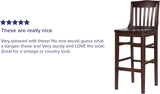 Flash Furniture HERCULES Series School House Barstool with Walnut Wood Back for Restaurants and Bars