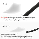 58-Inch Fiberglass and Graphite Composite Billiard Pool Cue Stick, Available in 18oz, 19oz, 20oz or 21oz Weights