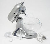 KitchenAid 5-qt Artisan Tilt-Head Stand Mixer with Glass Bowl, Contour Silver