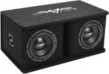 Skar Audio SDR Series Dual 12-Inch Subwoofer Bass Package with Loaded Enclosure and Amplifier, 2,400 Watts