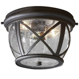 Allen + Roth Castine Outdoor Flush-Mount Light, 10.9-in W, Rubbed Bronze