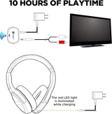BlueVIBE GTV Wireless TV Headphones for Seniors and Hearing Impaired, 2.4GHz RF Transmitter with 10-Hour Battery and No Audio Delay