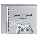Silver PlayStation 2 Slim Console for Home Gaming