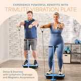 Lifepro TrimLite Whole Body Vibration Plate with Handlebars, 99 Speed Levels, Bluetooth Speaker, Resistance Bands and Remote for Exercise and Lymphatic Drainage Massage