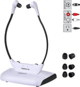 SIMOLIO SM-823D Pro Wireless TV Headphones with 100 ft Range, Voice Highlighting, Tone Control and Balance Adjustment