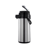 Excellante Lever-Top Airpot, 2.2 LITER/74 OZ, Stainless Steel Body with Glass Lining